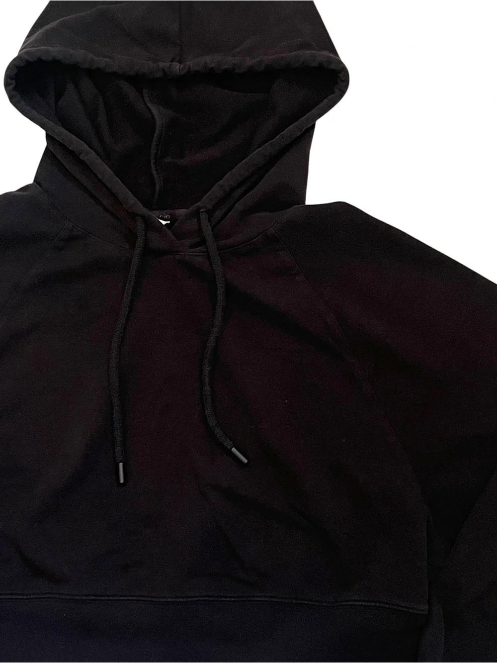Alo Yoga Cropped Double Take Hoodie Pullover Small Black French Terry Relaxed